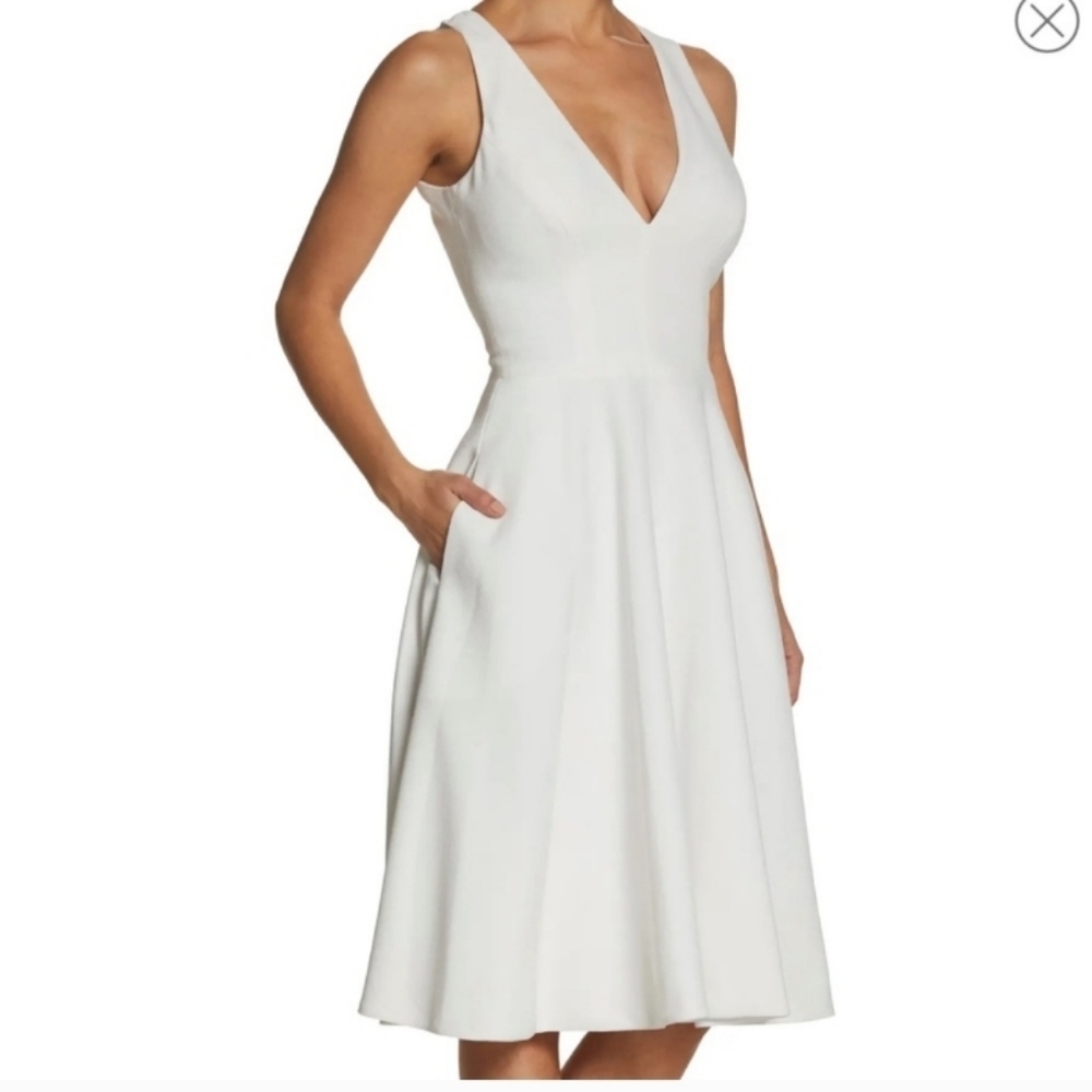 Dress the Population White Sleeveless Dress